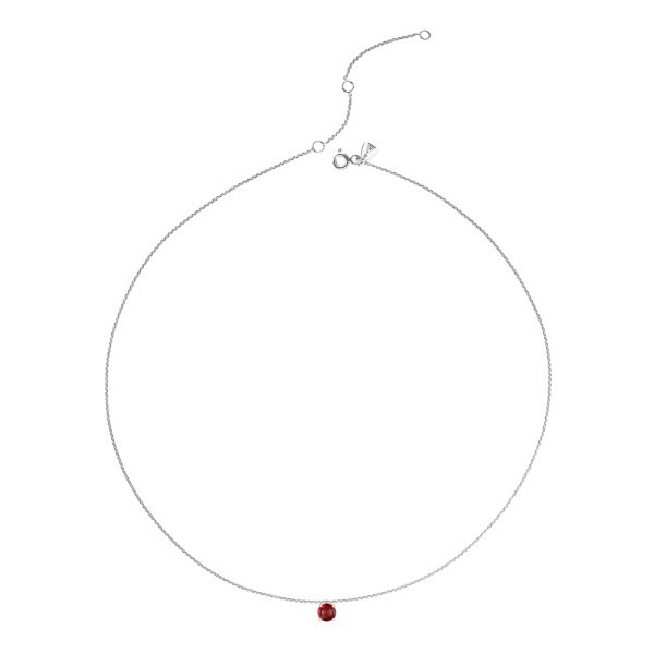Collier Lepage Chéri en or blanc et rubis