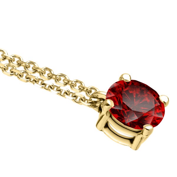Collier Lepage Chéri en or jaune et rubis