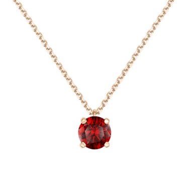 Collier Lepage Chéri en or rose et rubis