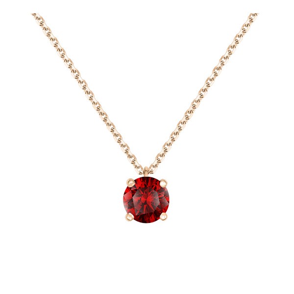 Collier Lepage Chéri en or rose et rubis