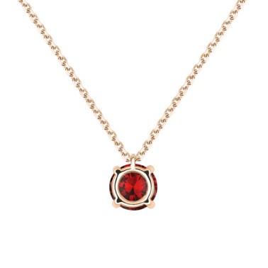 Collier Lepage Chéri en or rose et rubis