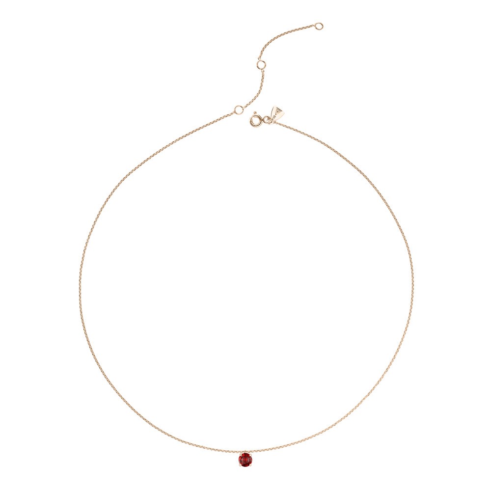 Collier Lepage Chéri en or rose et rubis