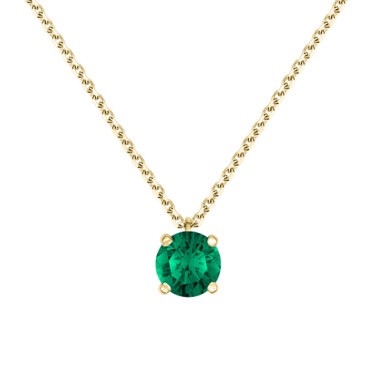 Collier Lepage Chéri en or jaune et émeraude