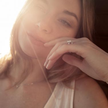 Collier Lepage Chéri en or blanc et saphir