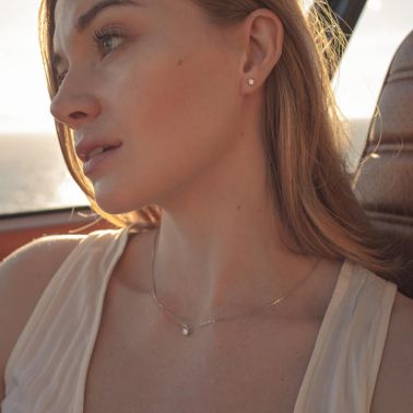 Collier Lepage Chéri en or blanc et rubis