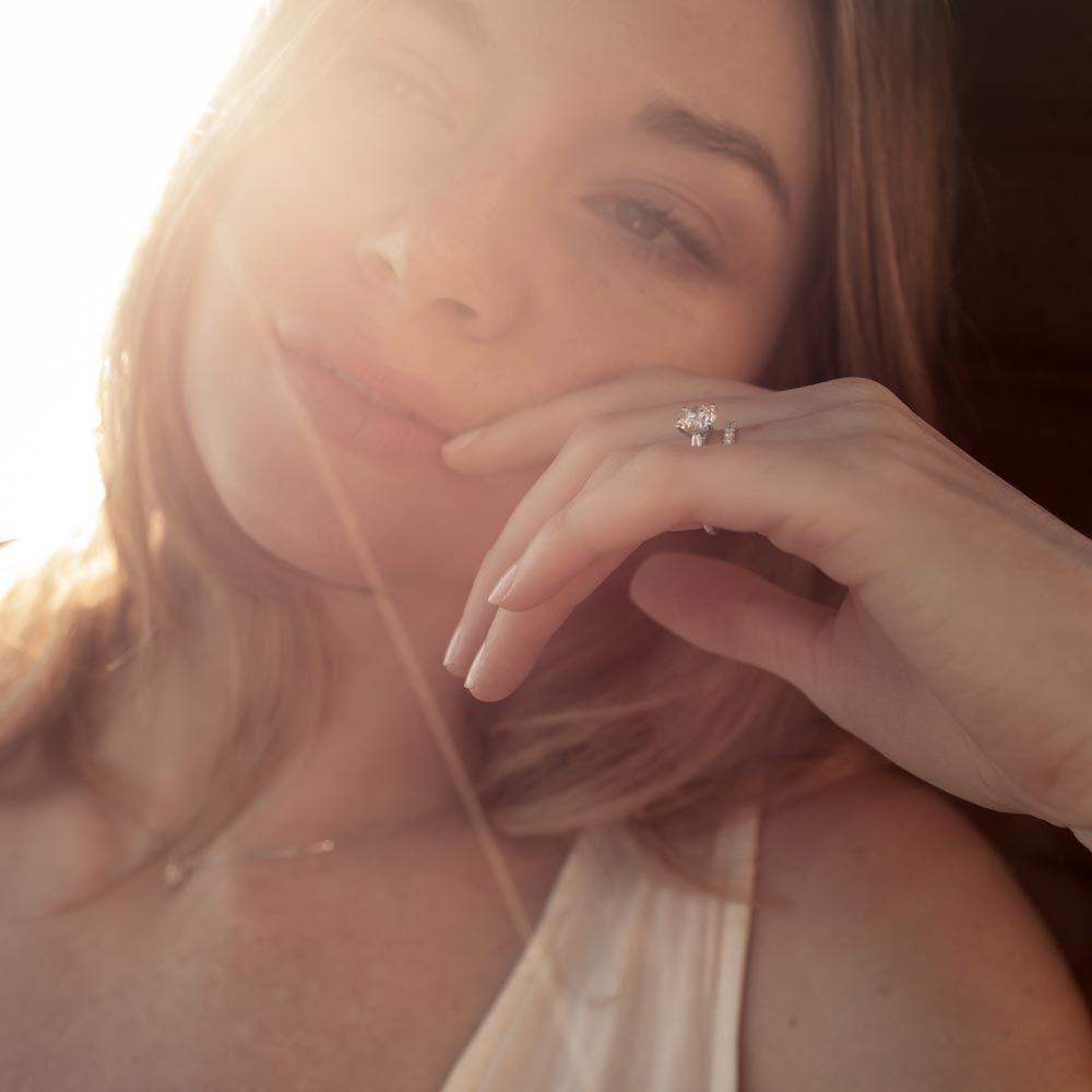 Collier Lepage Chéri en or blanc et émeraude