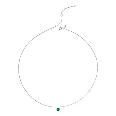 Collier Lepage Joli Cœur en or blanc et émeraude
