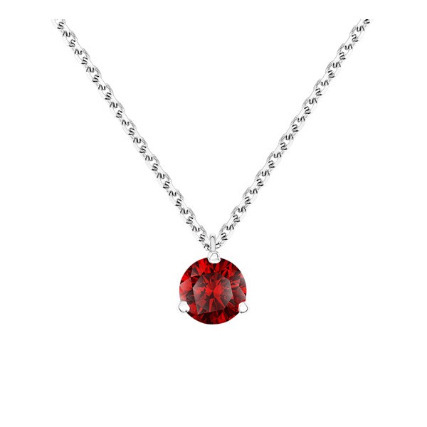 Collier Lepage Joli Cœur en or blanc et rubis