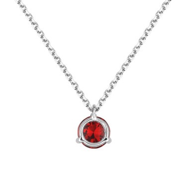 Collier Lepage Joli Cœur en or blanc et rubis