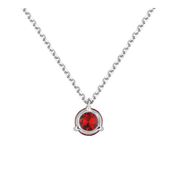 Collier Lepage Joli Cœur en or blanc et rubis