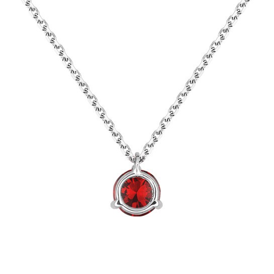 Collier Lepage Joli Cœur en or blanc et rubis