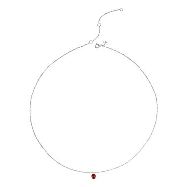 Collier Lepage Joli Cœur en or blanc et rubis