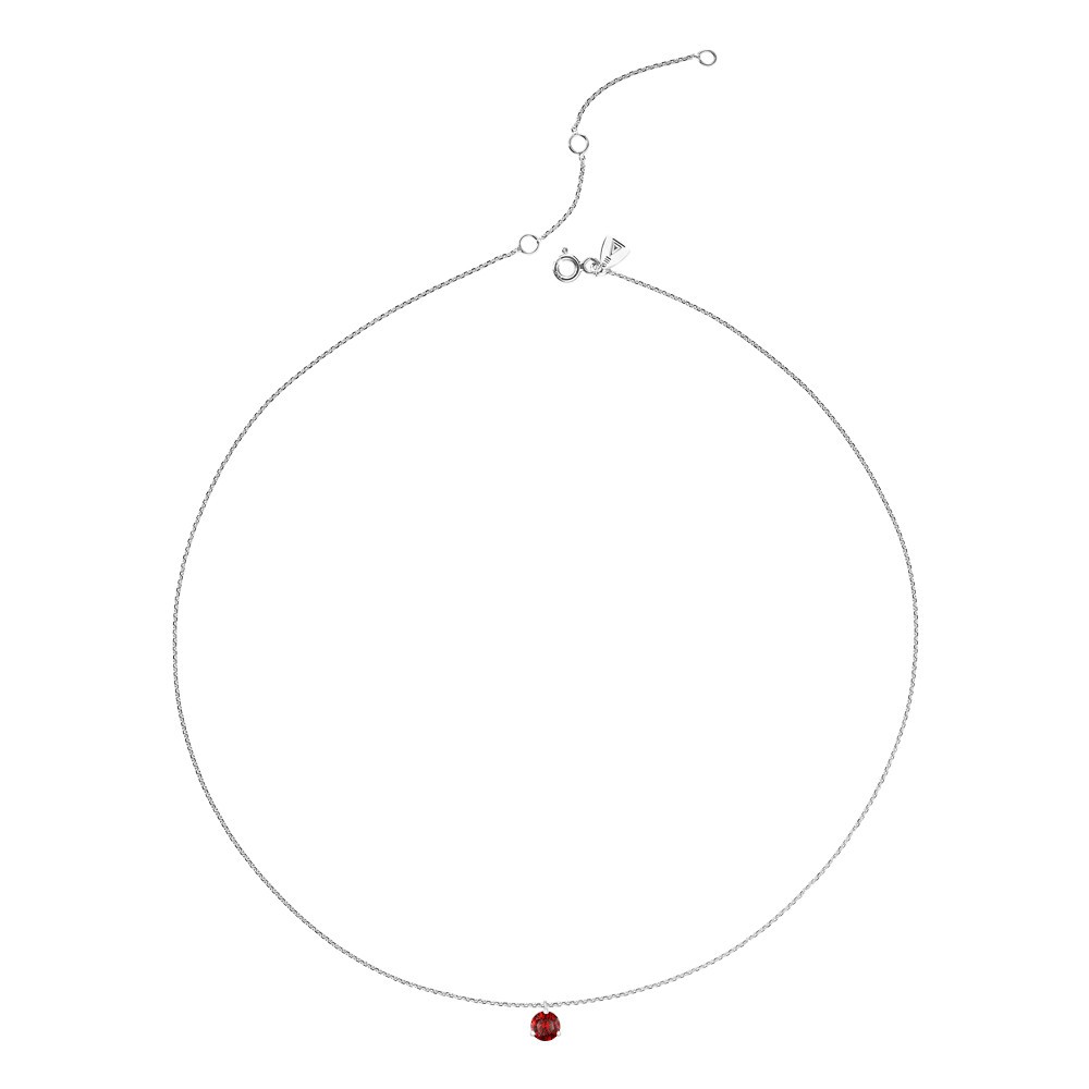 Collier Lepage Joli Cœur en or blanc et rubis