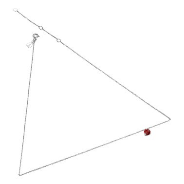 Collier Lepage Joli Cœur en or blanc et rubis