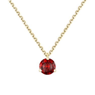 Collier Lepage Joli Cœur en or jaune et rubis