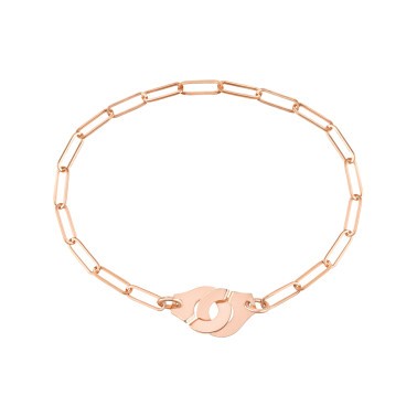 Bracelet Dinh Van Menottes R10 en or rose sur chaîne - SOLDAT