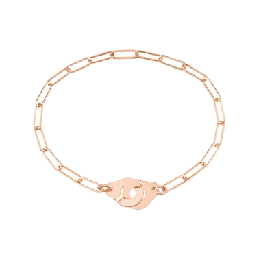 Bracelet Dinh Van Menottes R10 en or rose sur chaîne