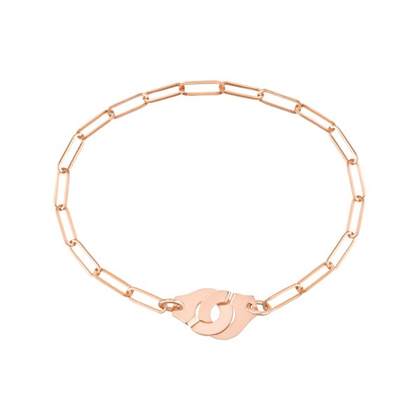 Bracelet Dinh Van Menottes R10 en or rose sur chaîne - SOLDAT