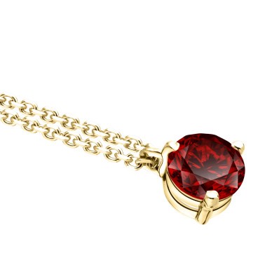 Collier Lepage Joli Cœur en or jaune et rubis