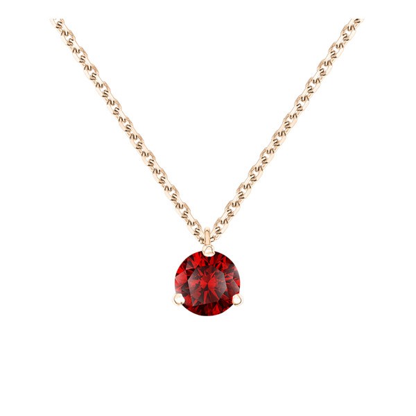 Collier Lepage Joli Cœur en or rose et rubis