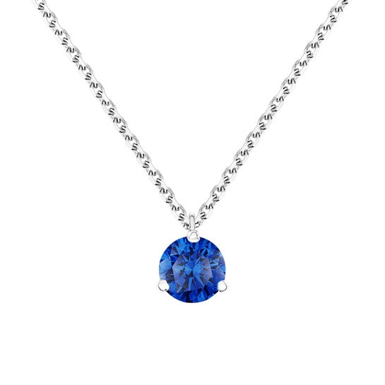 Collier Lepage Joli Cœur en or blanc et saphir