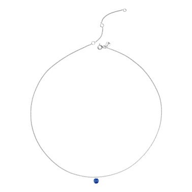 Collier Lepage Joli Cœur en or blanc et saphir