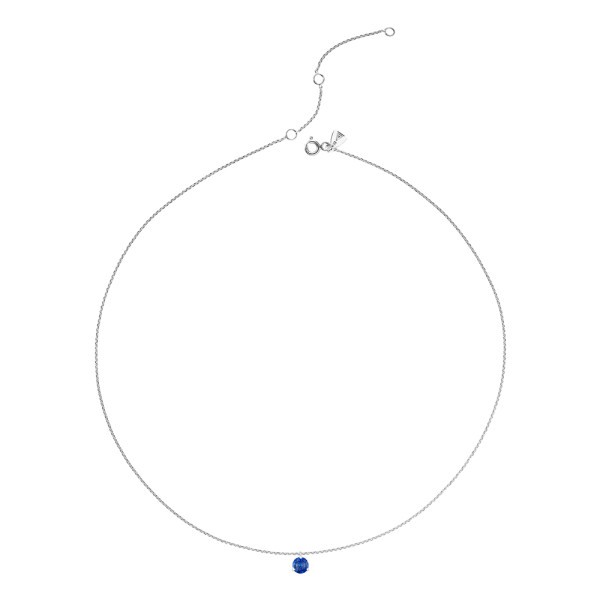 Collier Lepage Joli Cœur en or blanc et saphir