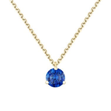 Collier Lepage Joli Cœur en or jaune et saphir