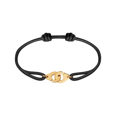 Bracelet Dinh Van Menottes R10 en or jaune sur cordon - SOLDAT