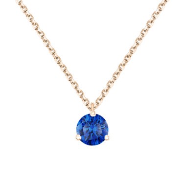 Collier Lepage Joli Cœur en or rose et saphir