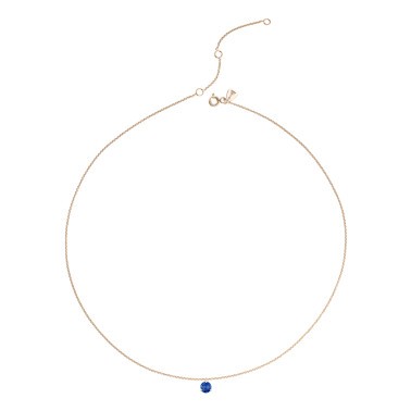 Collier Lepage Joli Cœur en or rose et saphir