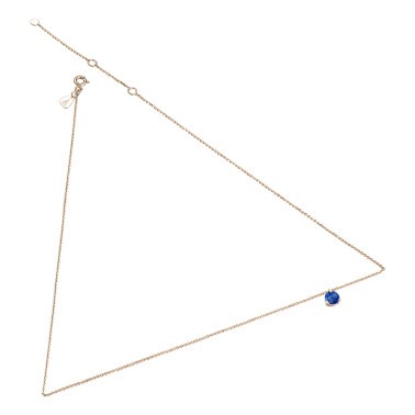 Collier Lepage Joli Cœur en or rose et saphir