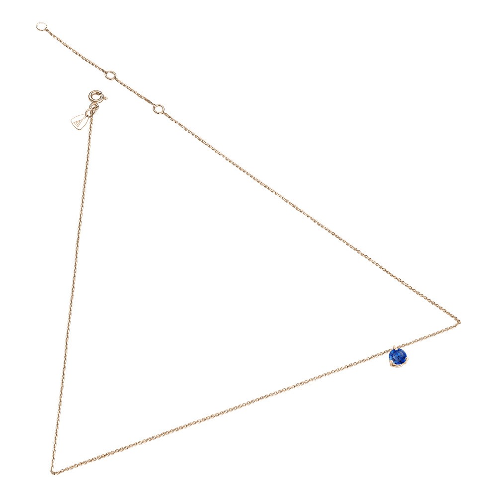 Collier Lepage Joli Cœur en or rose et saphir