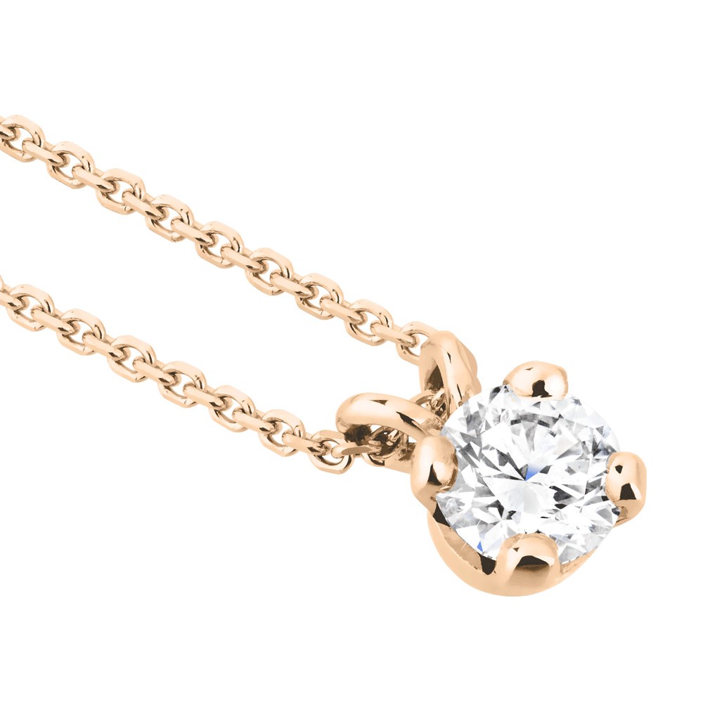 Collier Lepage Présage en or rose et diamant