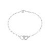 Bracelet Dinh Van Double Cœurs R9 en or blanc et diamants - SOLDAT PL