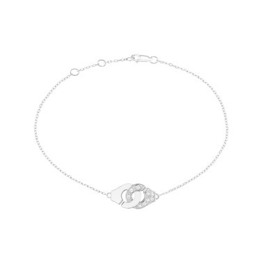 Bracelet Dinh Van Menottes R8 en or blanc et diamants