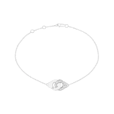 Bracelet Dinh Van Menottes R8 en or blanc et diamants