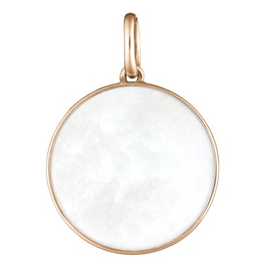 Médaille Lepage Colette Lune en or rose et nacre blanche