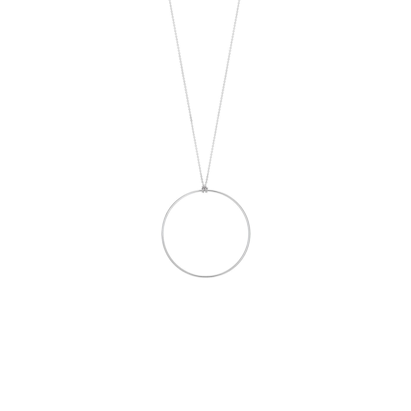 Collier Ginette NY Circle en or blanc