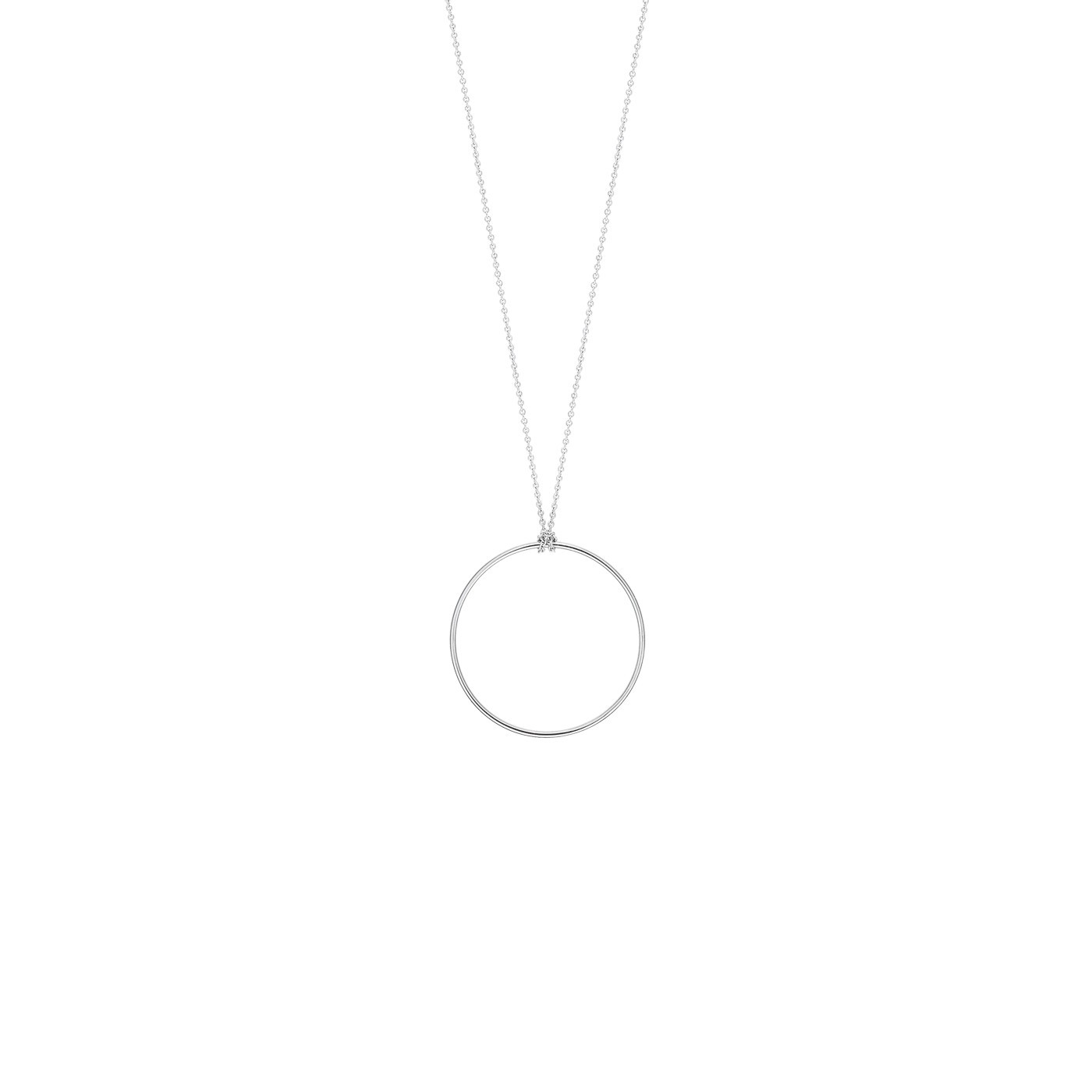 Collier Ginette NY Baby Circle en or blanc - Soldat_PL