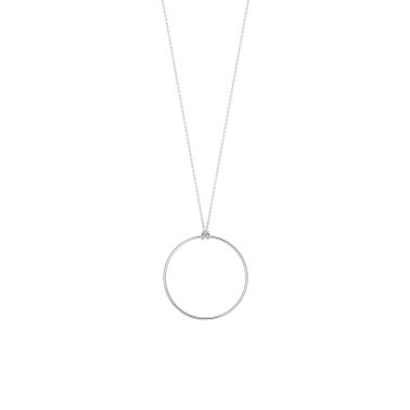 Collier Ginette NY Baby Circle en or blanc - Soldat