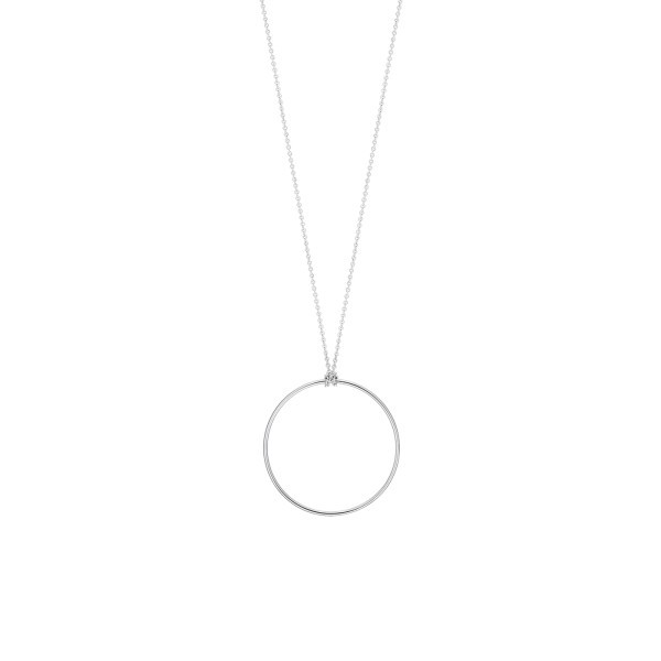 Collier Ginette NY Baby Circle en or blanc - Soldat
