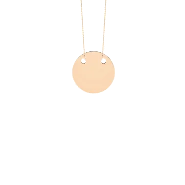 Collier Ginette NY Baby Disc On Chain en or rose - Soldat_PL