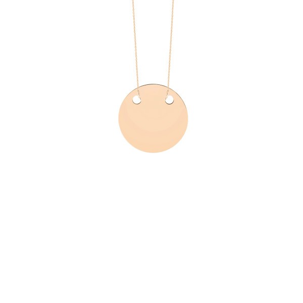 Collier Ginette NY Baby Disc On Chain en or rose - Soldat_PL