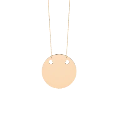 Collier Ginette NY Baby Disc On Chain en or rose - Soldat