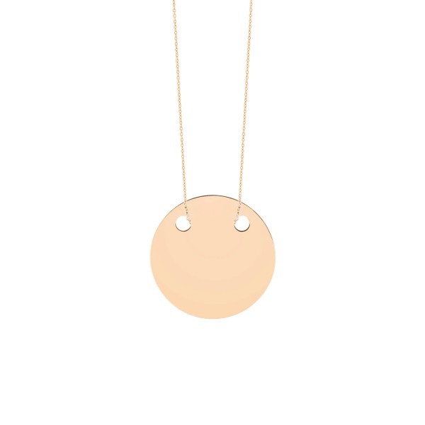 Collier Ginette NY Baby Disc On Chain en or rose