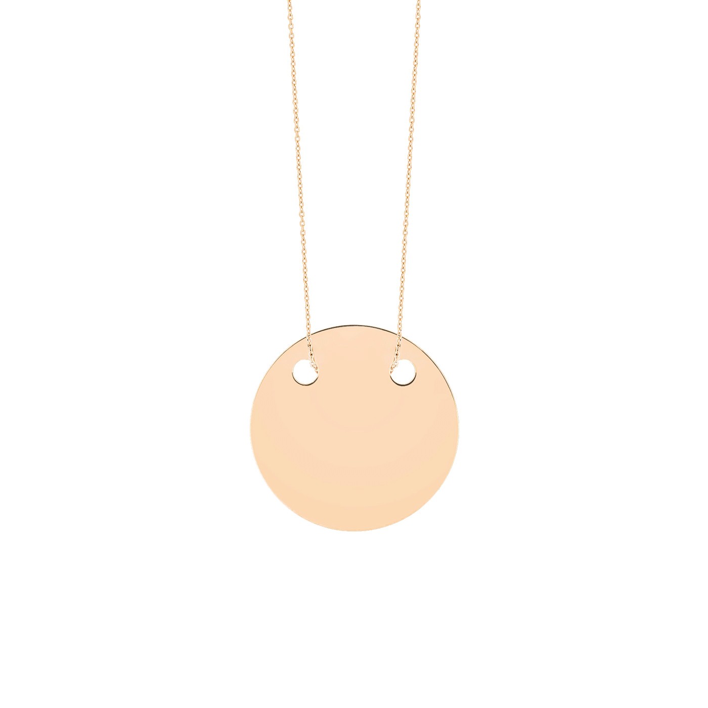 Collier Ginette NY Baby Disc On Chain en or rose