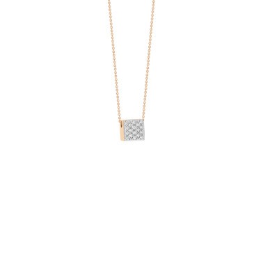 Collier Ginette NY Baby Ever Square en or rose et diamants - Soldat_PL