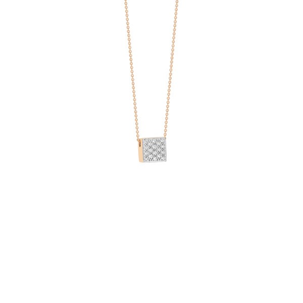 Collier Ginette NY Baby Ever Square en or rose et diamants - Soldat_PL