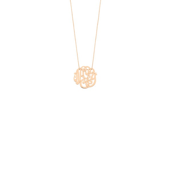 Collier Ginette NY Baby Lace Monogram en or rose - Soldat_PL